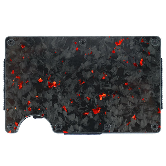 Card Wallet - Red Marble